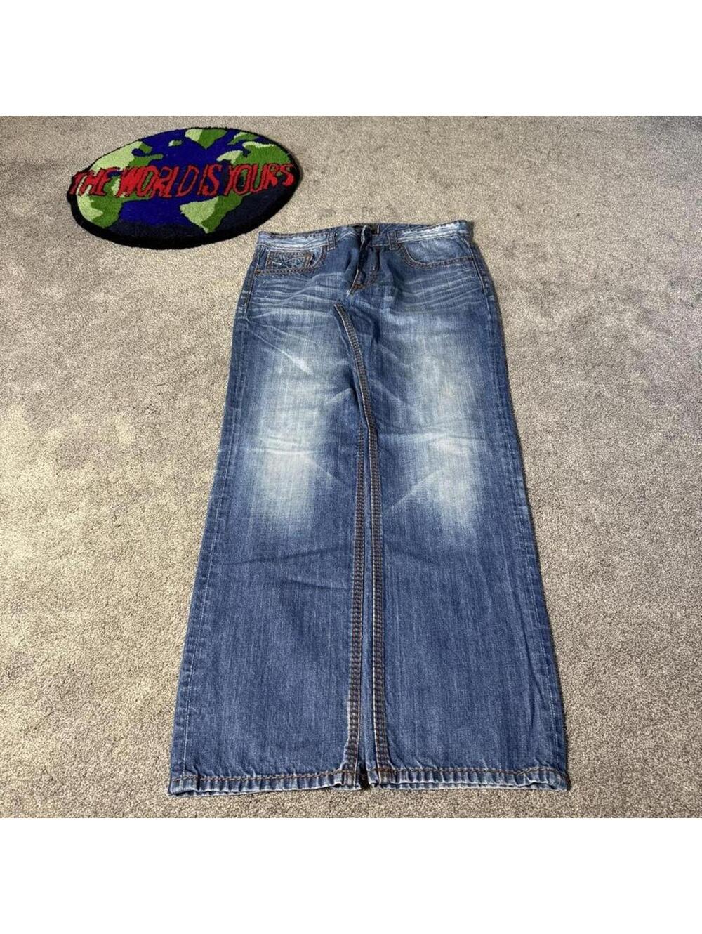 y2k vintage xray denim jeans